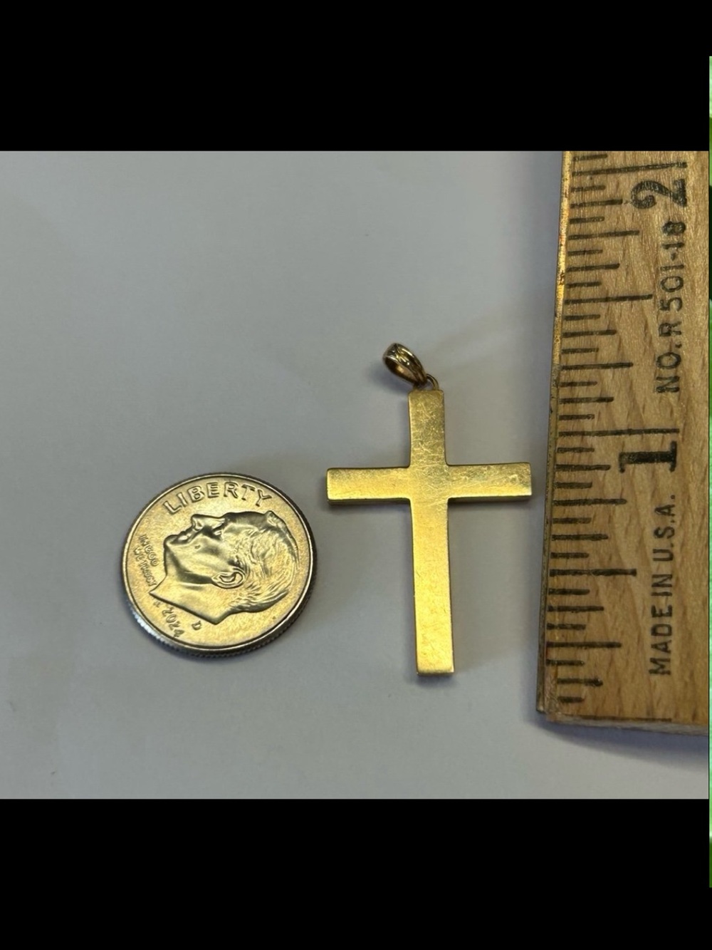 Vintage 10K real solid yellow gold esemco cross pendant not scrap - Picture 10 of 10